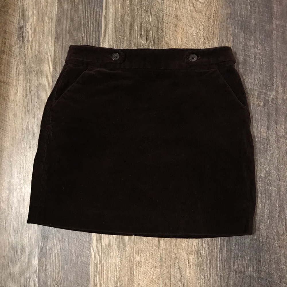 Dark Burgundy Banana Republic Corduroy Skirt